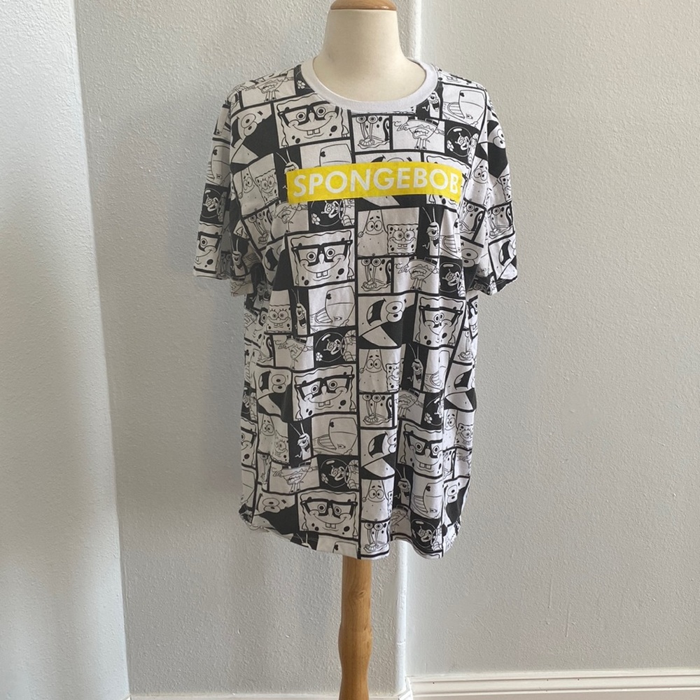 Nickelodeon Spongebob Short Sleeve Cartoon Character Graphic Tee Size L